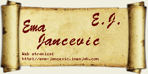 Ema Jančević vizit kartica